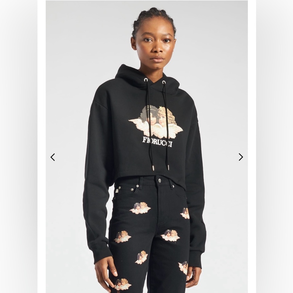 Fiorucci Cropped Angels Hoodie